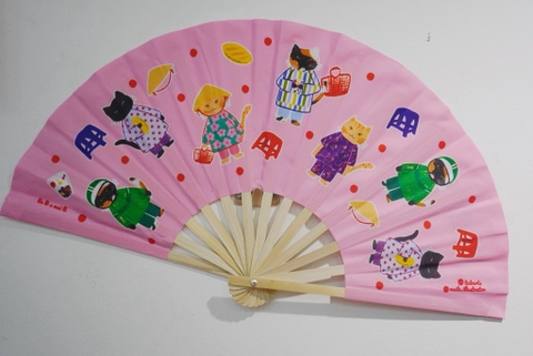 Quạt Mèo hồng Mai Lê x Líu Lô