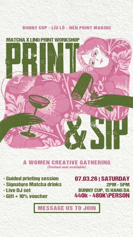 Women's Day Workshop Print & Sip 07/03/26