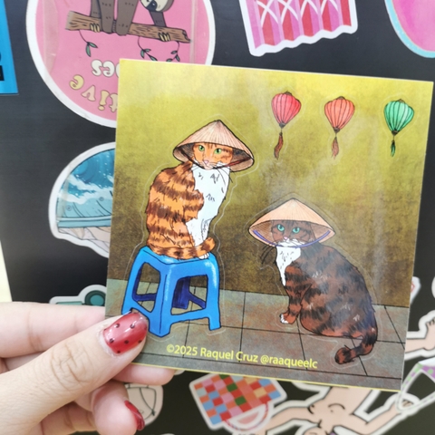 Cats Vietnam Sticker Sheet Raquel Cruz