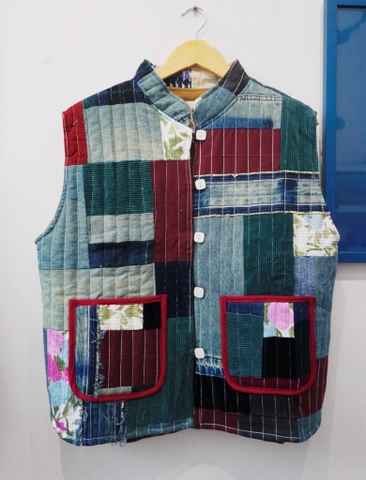 Áo Gilet Chế ghép 2 mặt 0326