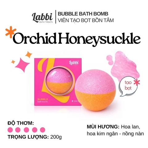 Viên tạo bọt bồn tắm 220gr Orchid Honeysuckle Labbi