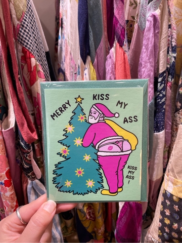 Thiệp Merry Kiss My Ass 50 WÁ MÉO