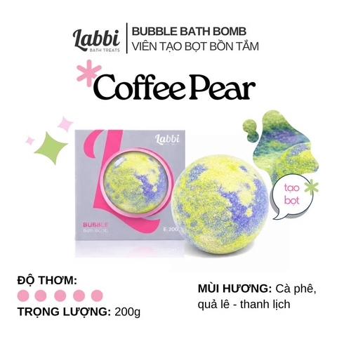 Viên tạo bọt bồn tắm 220gr Coffee Pear Labbi