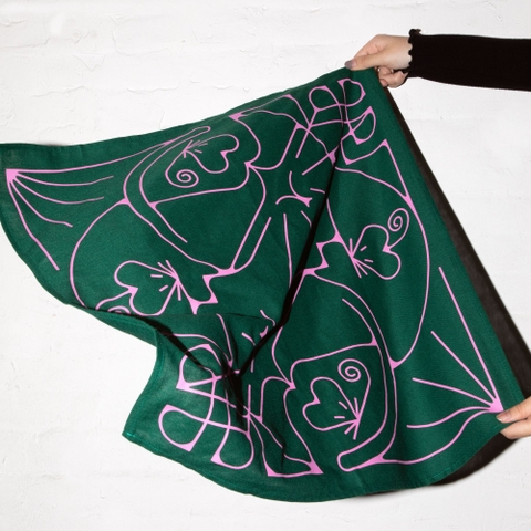 Bandana Mèo bắt chuột - Xanh Lá Behalf