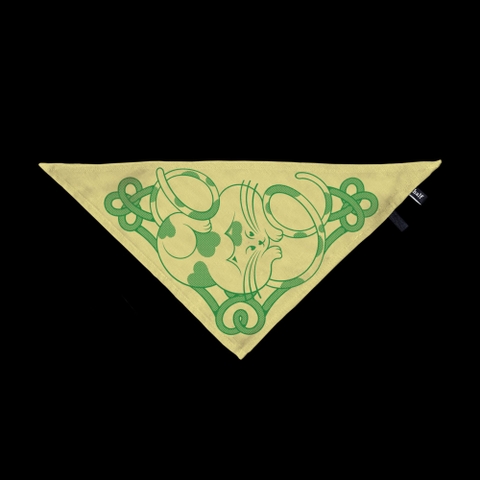 Bandana nhỏ Mèo khen mèo dài đuôi  30cm x 30cm - Vàng Behalf