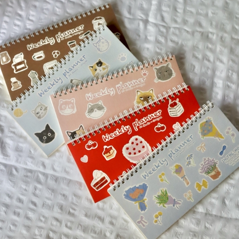 Sổ lò xo ngang weekly planner 21 cm x 10 cm Mai Lê