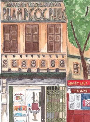 Tranh Soulbird Hanoi Old House 04 A4