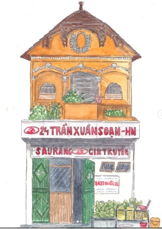 Tranh Soulbird Hanoi Old House 09 A4