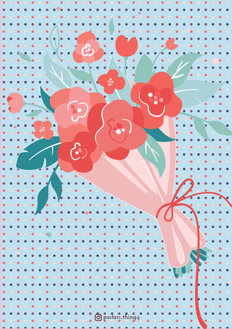 Thiệp Posters Thingy A Bouquet of flowers