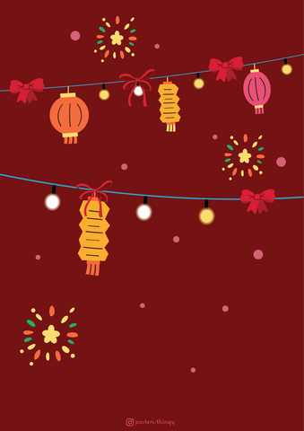 Thiệp Posters Thingy Đèn lồng đỏ/ Red Lantern