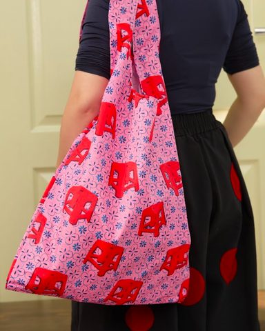 Túi dù gập Líu Lô x Mai Lê ghế nhựa / Foldable Bag Plastic Stool