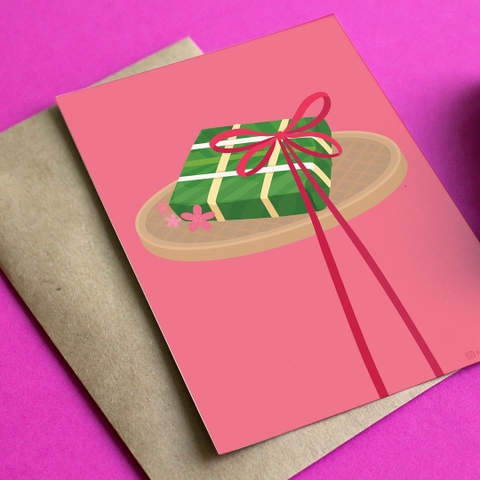 Thiệp Posters Thingy Bánh Chưng Hồng/ Pink Chưng Cake