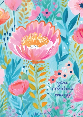 Thiệp Posters Thingy You created magic