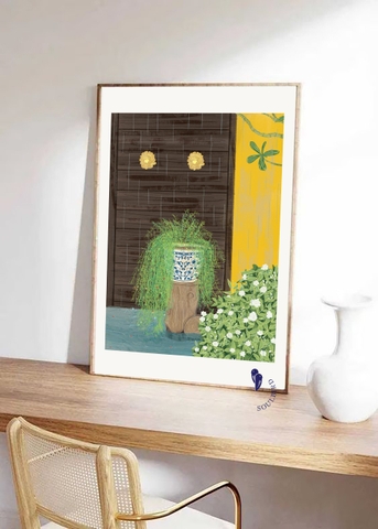 Tranh Soulbird A3 Rainy day at Hội An