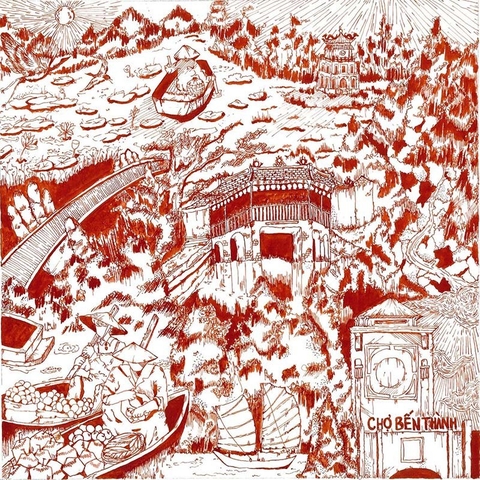 Tranh A3 / vuông to Ly Vũ Voyage au Vietnam
