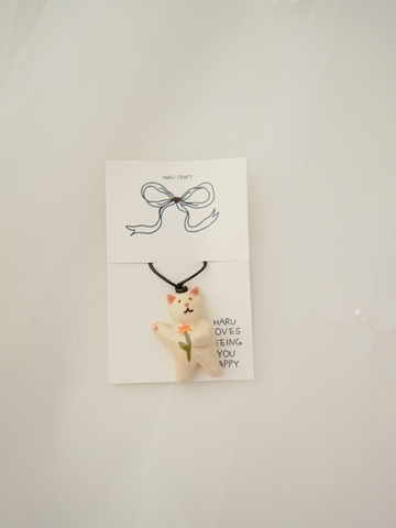 Dây chuyền gốm mèo Haru Craft