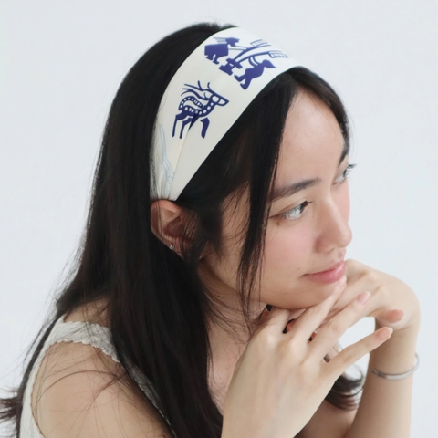 Khăn lụa twilly trống đồng Mai Lê