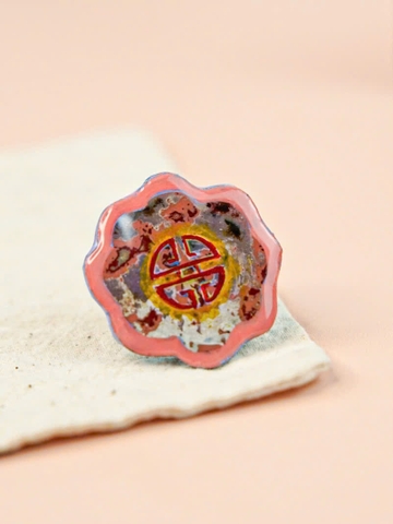 Nhẫn Lacquer Sơn Mài Vẽ Líu Lô x Lê Tâm 3