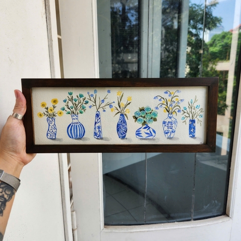 Tranh gốc kèm khung gỗ 3 Mai Lê 950