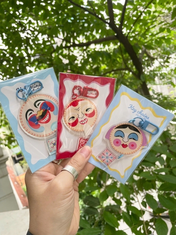 Móc khoá mặt nạ tre Mai Lê x Líu Lô