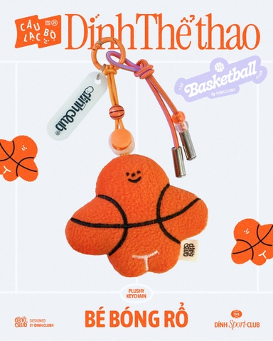 Móc chìa khóa Dính bóng rổ
