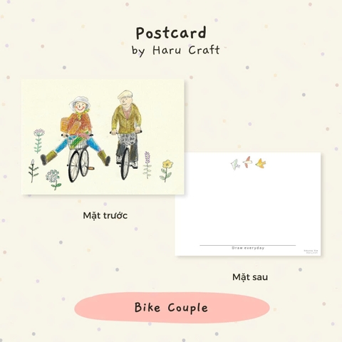 Thiệp Haru Postcard_Bike Couple
