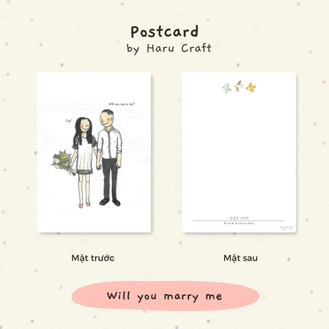 Thiệp Haru Postcard_Will you marry me