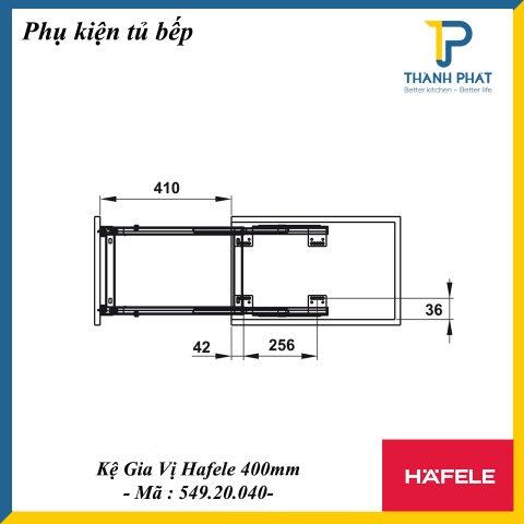 Kệ Gia Vị Sonata 400mm Inox 304|549.20.040