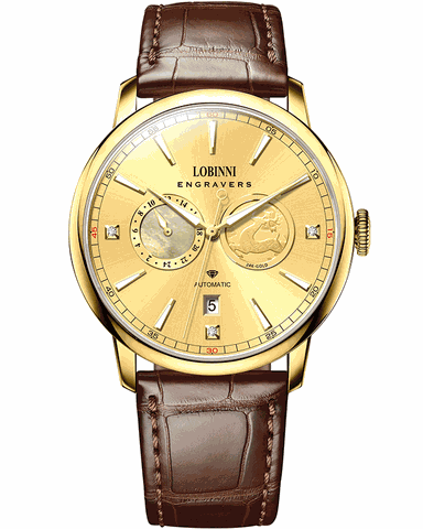 Đồng Hồ Nam Lobinni No.19015-3 Automatic (Mạ Vàng 24k)