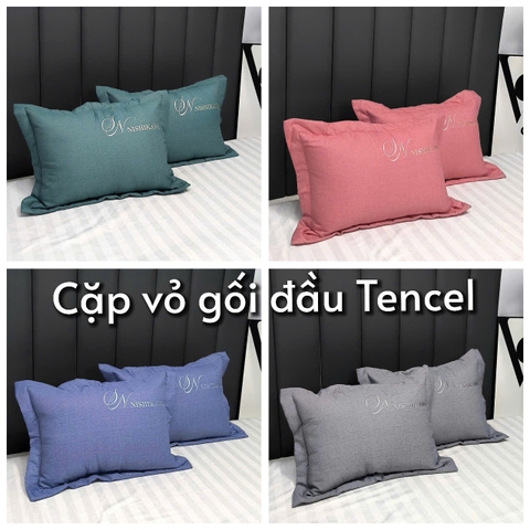 CẶP VỎ GỐI ĐẦU TENCEL 60S TRẦN BÔNG CAO CẤP – SIZE RỘNG 50x70CM