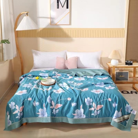 Chăn lụa tencel cao cấp 100s Nishikawa họa tiết, kích thước 2x 2m3