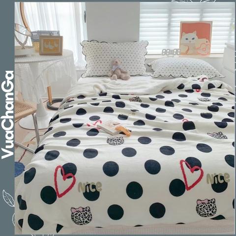 Cừu trẻ em khổ rộng 1m5 x 2m siêu ấm Muji, tuyệt đối không rụng lông