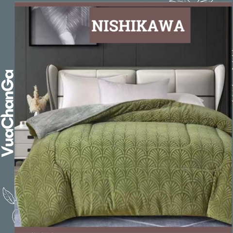 [Chính hãng] Chăn Lông Cừu dày NISHIKAWA 4kg Siêu Ấm Cao Cấp