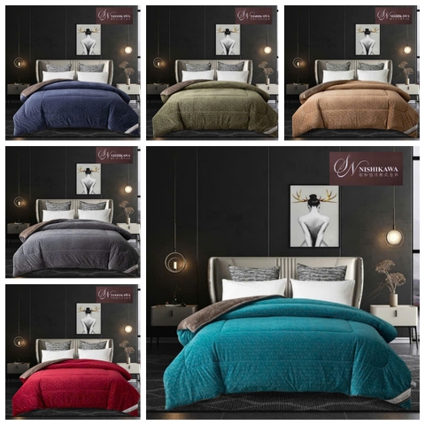 Chăn lông cừu 4D CINDY Nishikawa cao cấp 2m2 x 2m4, nặng 5kg