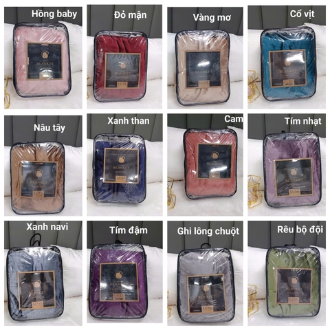 [Sale sâu] Chăn lông tuyết blanket siêu ấm không rụng lông VuaChanGa