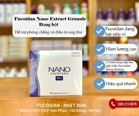 Fucoidan Nano Nhật Bản -Hỗ trợ phòng chống và điều trị ung thư