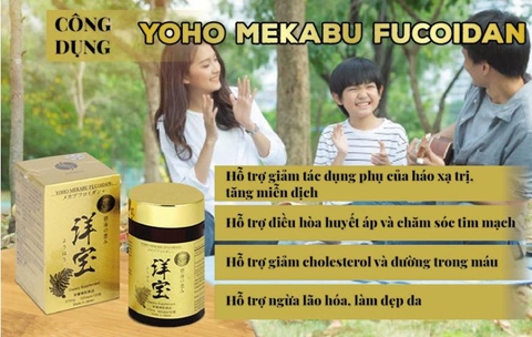 YOHO MEKABU FUCOIDAN 120 VIÊN - PHÒNG CHỐNG VÀ HỖ TRỢ ĐIỀU TRỊ UNG THƯ