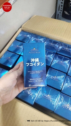 𝐅𝐔𝐂𝐎𝐈𝐃𝐀𝐍 Okinawa Kanehide 180 viên Mẫu Mới (Fucoidan Xanh) - PHÒNG CHỐNG VÀ HỖ TRỢ ĐIỀU TRỊ UNG THƯ