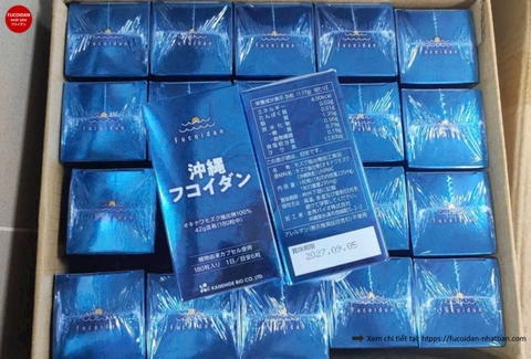 𝐅𝐔𝐂𝐎𝐈𝐃𝐀𝐍 Okinawa Kanehide 180 viên Mẫu Mới (Fucoidan Xanh) - PHÒNG CHỐNG VÀ HỖ TRỢ ĐIỀU TRỊ UNG THƯ