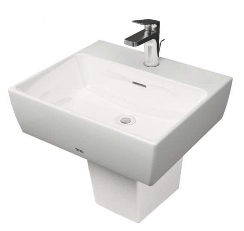 Chậu Rửa Mặt Lavabo TOTO LHT328C#XW Chữ Nhật Treo Tường Chân Ngắn