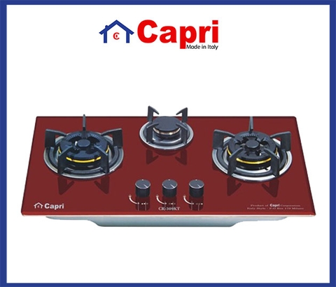 BẾP GAS ÂM KÍNH 3 LÒ CAPRI CR-309KT (RED)