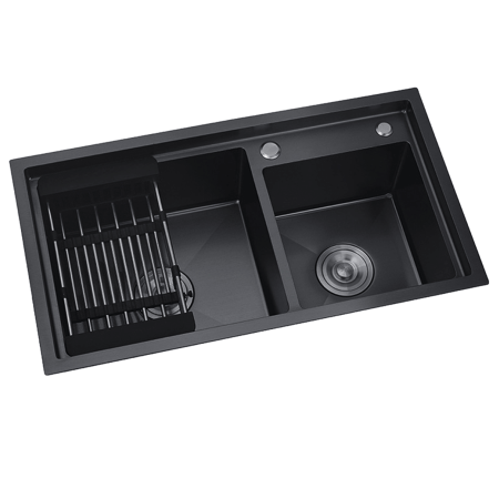 Chậu Rửa Inox Nano Kaff KF-BL8045GHR
