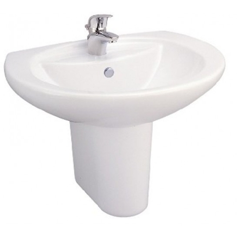 Chậu Rửa Mặt Lavabo COTTO C0107/C420 Alice Chân Ngắn