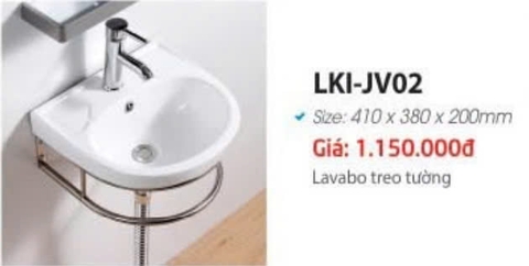 Chậu Lavabo Treo Tường JV-LKI02
