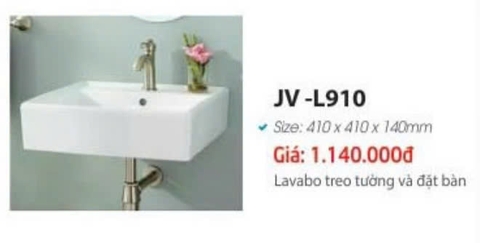 Chậu Lavabo Treo Tường JV-L910