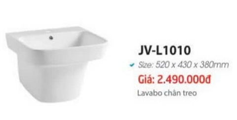 Chậu Lavabo Treo Tường JV-L1010