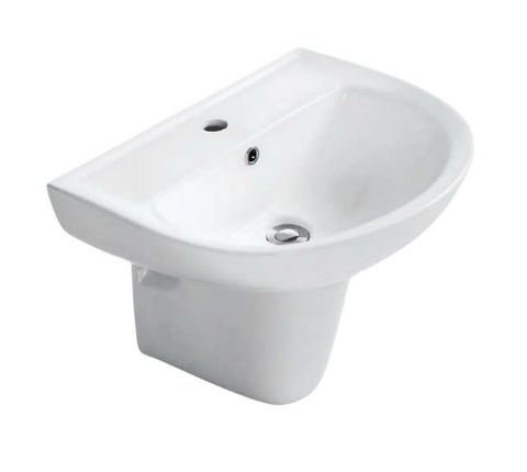 Chậu lavabo treo tường chân lửng Belen COTTO C000606OS