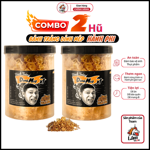 Combo 2 hũ bánh tráng DinhMep KHÔNG CAY
