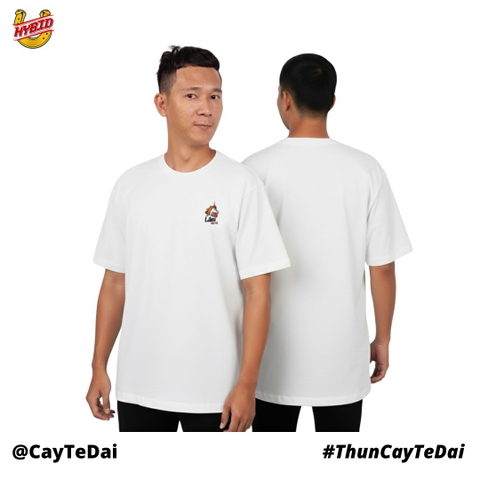 Áo T-Shirt Cotton Lâm Vlog  270 GSM Oversized Logo Thêu Chỉ Xịn Cao Cấp Bóng Mịn