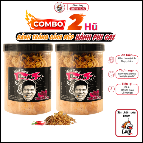Combo 2 hũ bánh tráng DinhMep CAY